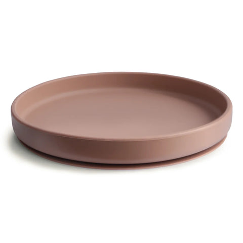 Mushie Silicone plate around with suction cup | Cloudy Mauve