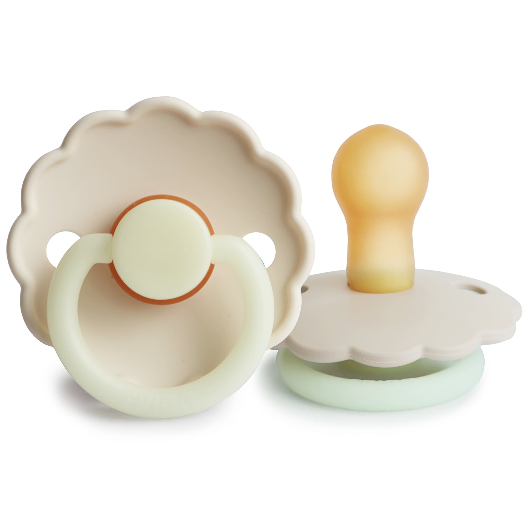 Frigg Night Daisy Latex Pacifier 0-6m | Cream