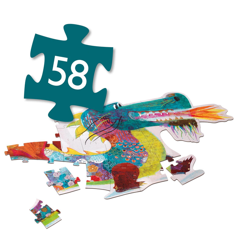 Djeco XL puzzle 58 pieces | Leon De Dragon