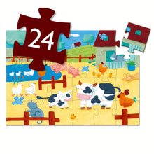 Djeco Silhouette Puzzle 24 Pieces | Cows on the farm