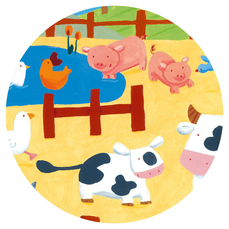 Djeco Silhouette Puzzle 24 Pieces | Cows on the farm