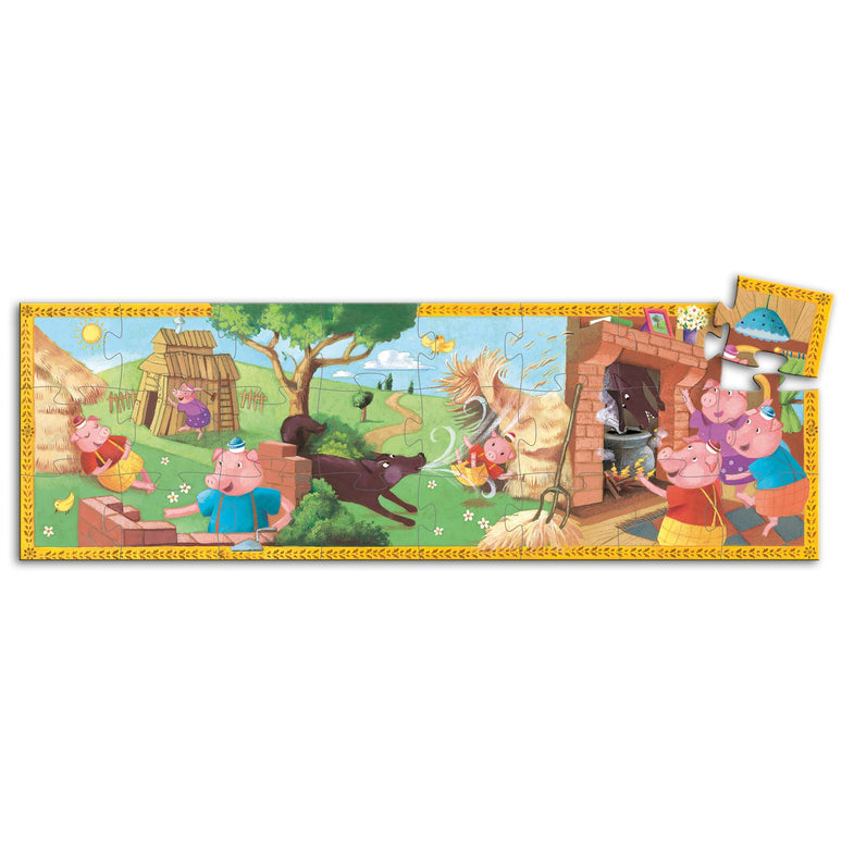 Djeco Silhouette Puzzle 24 Pieces | 3 small piglets