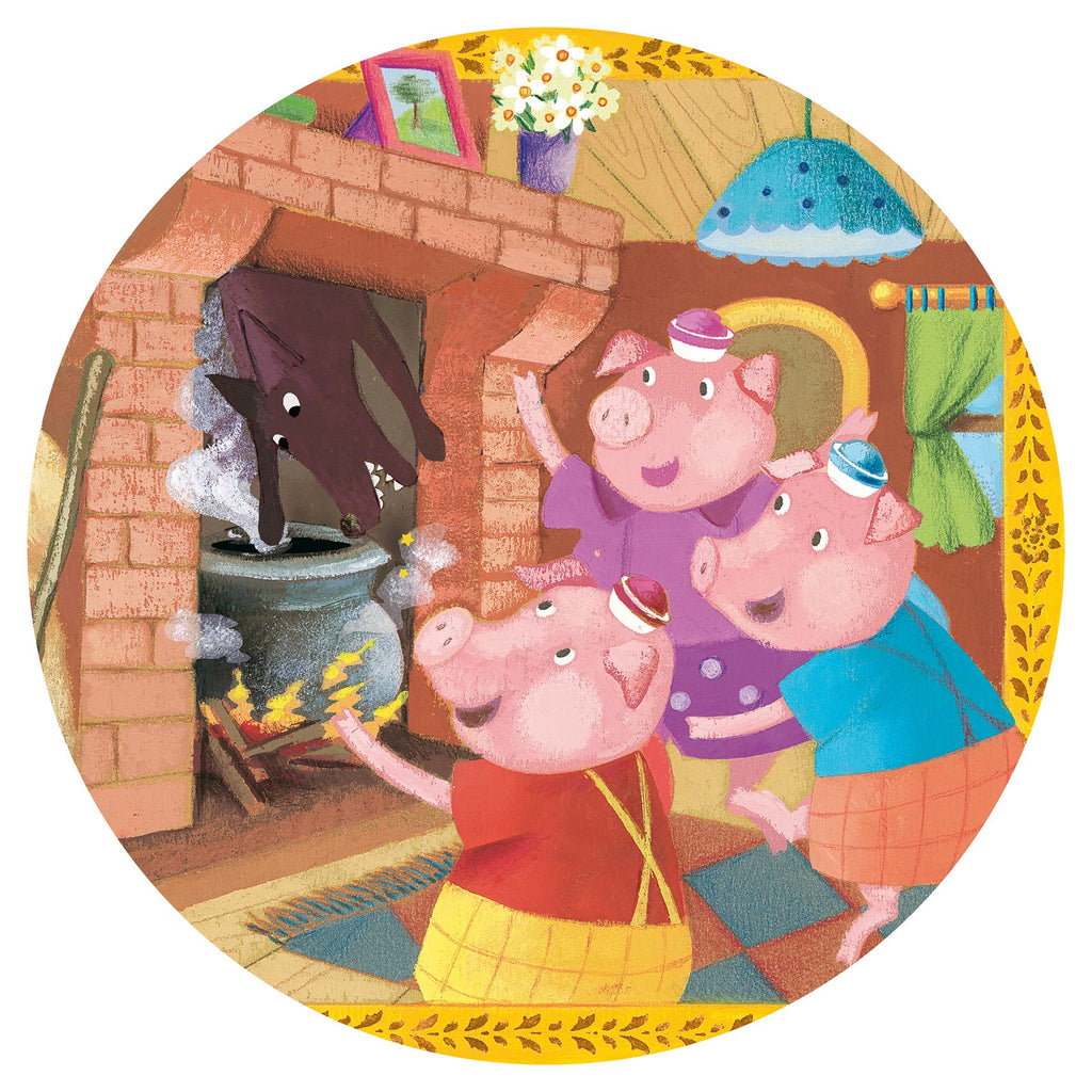 Djeco Silhouette Puzzle 24 Pieces | 3 small piglets