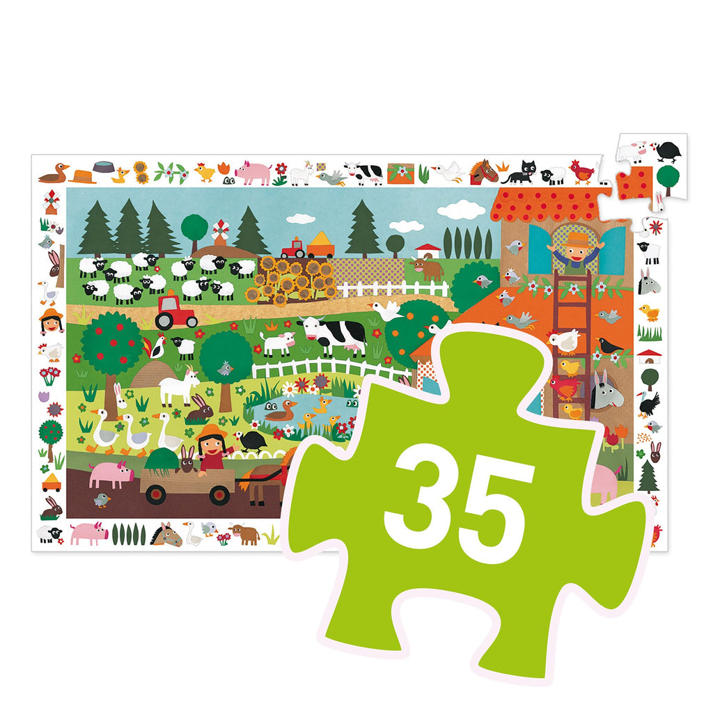 Djeco observation puzzle 35 pieces | The farm