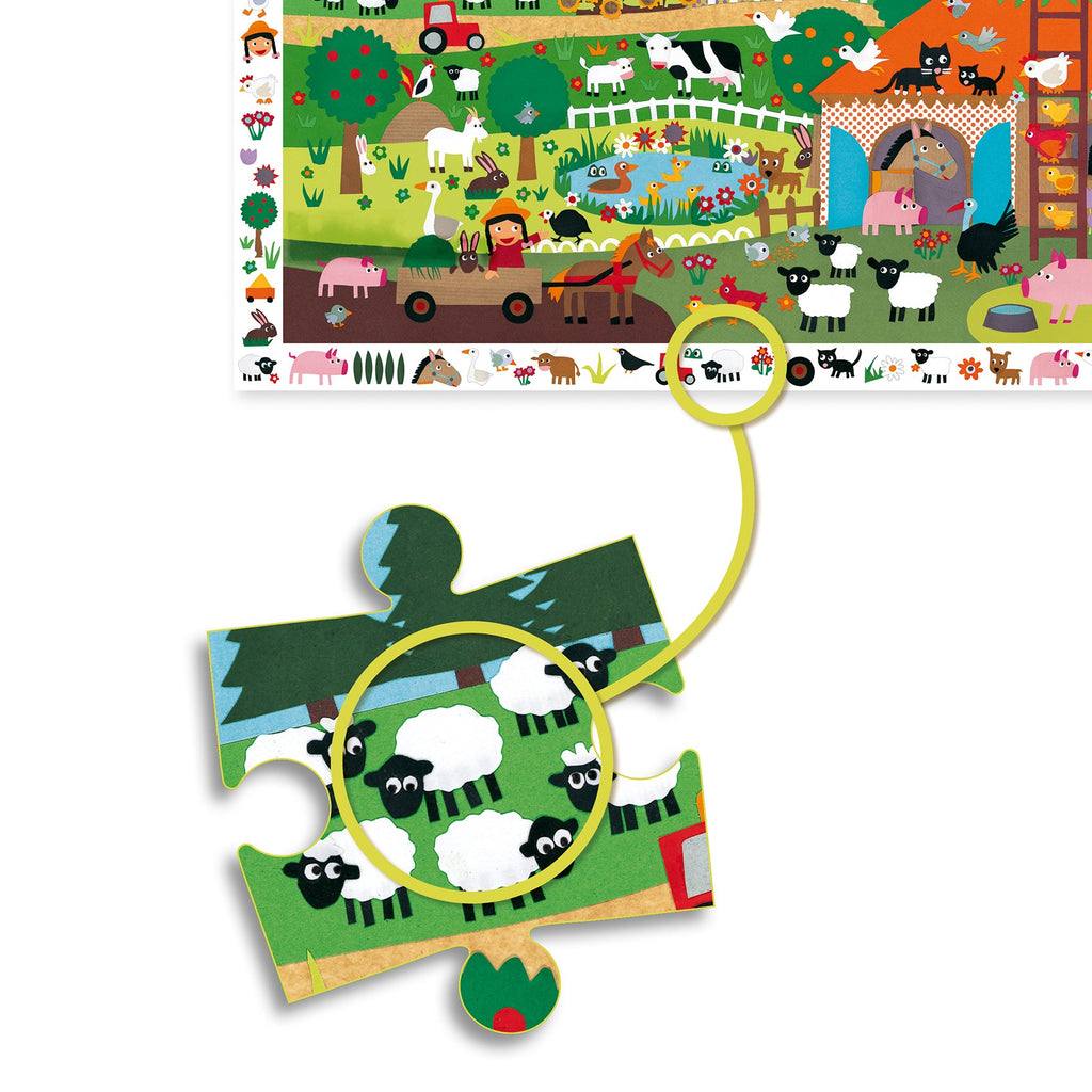 Djeco observation puzzle 35 pieces | The farm