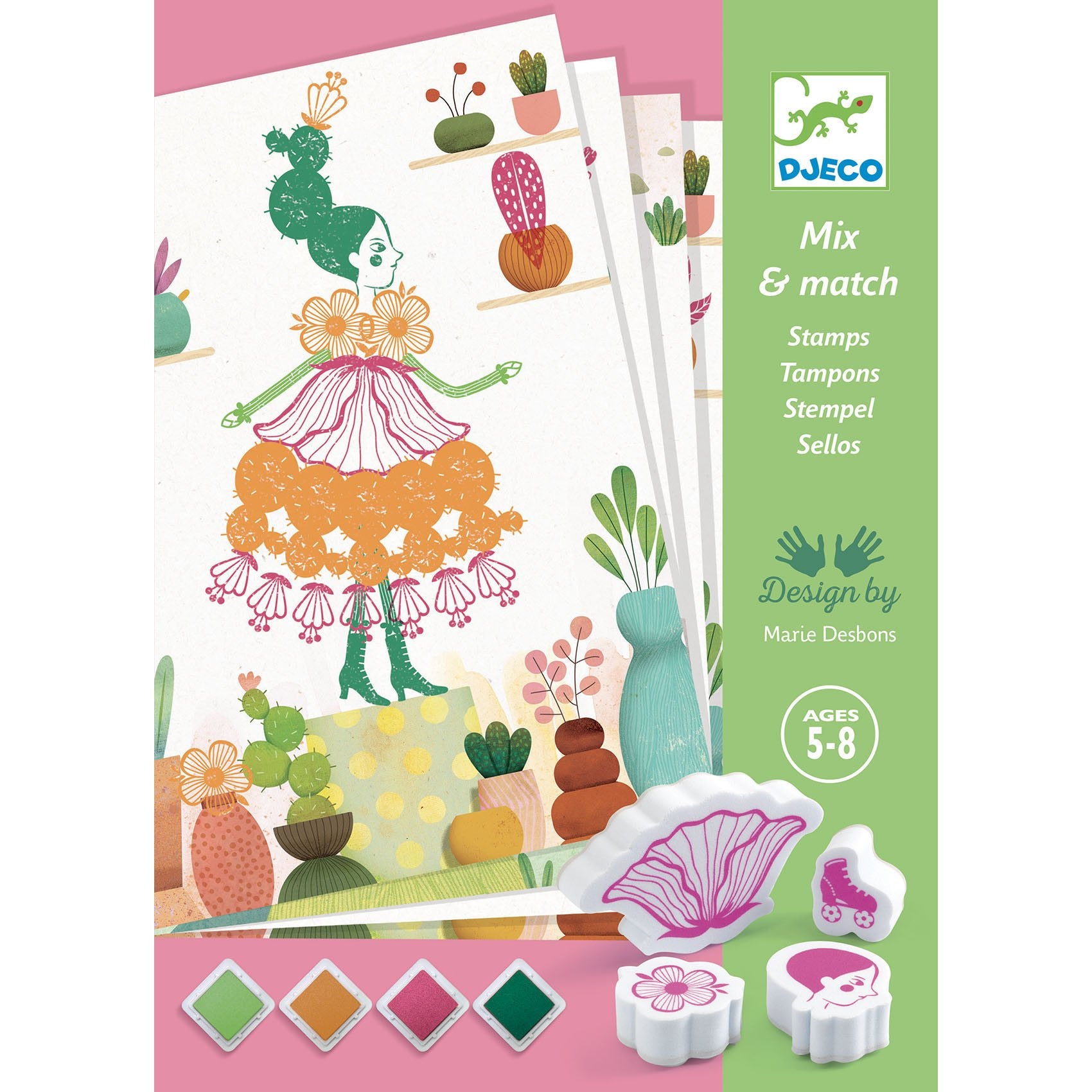 Djeco stamp set | Flower girls