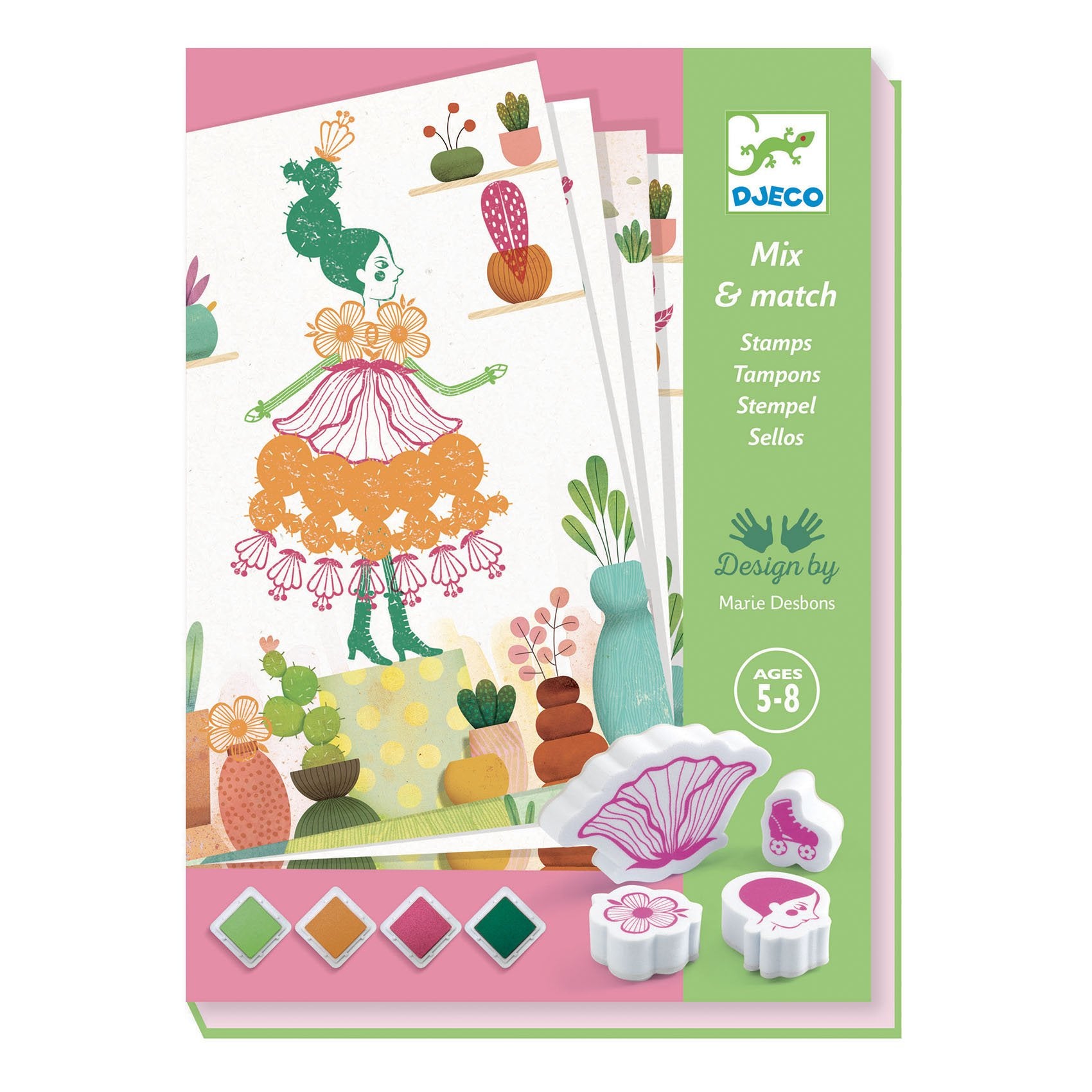 Djeco stamp set | Flower girls