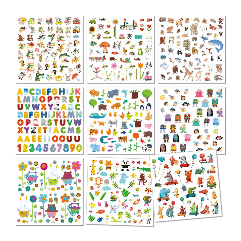 Djeco set 1000 stickers for the little ones