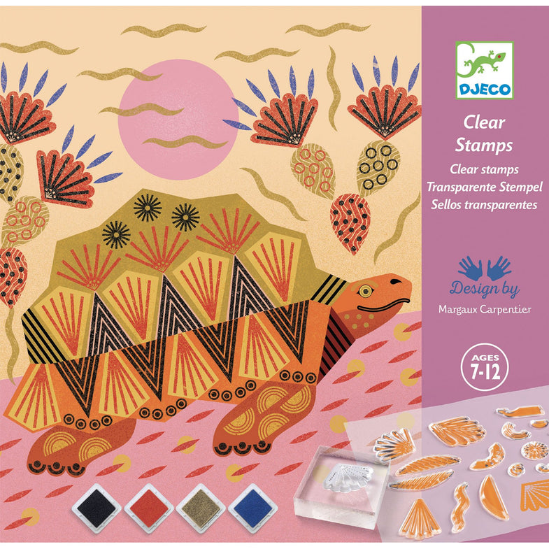 Djeco creative stamp set | Patterns and animals