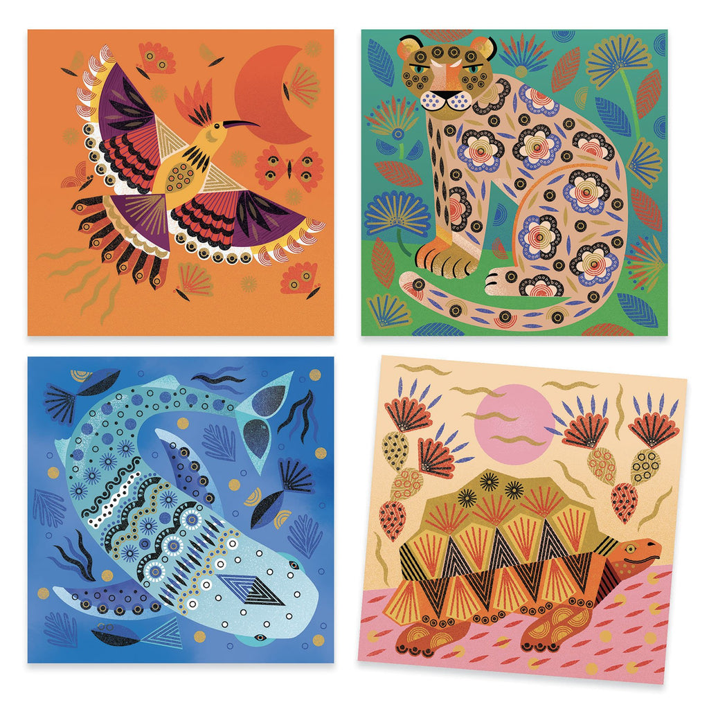 Djeco creative stamp set | Patterns and animals