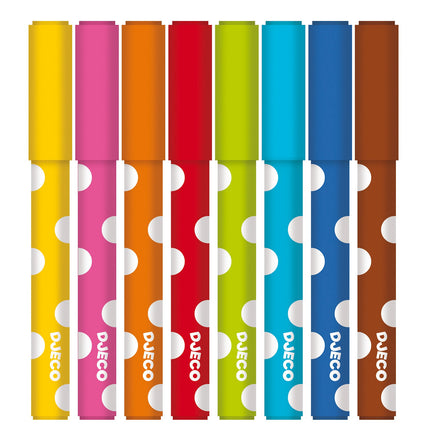 Djeco set of 8 washable felt pens Pastels