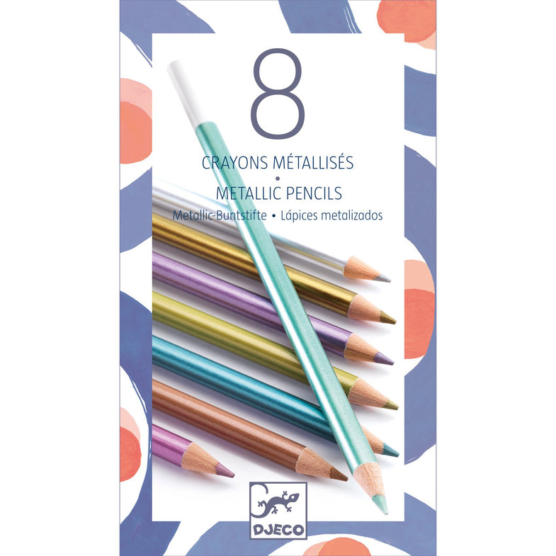 Djeco Set of 8 colored pencils | Metallic