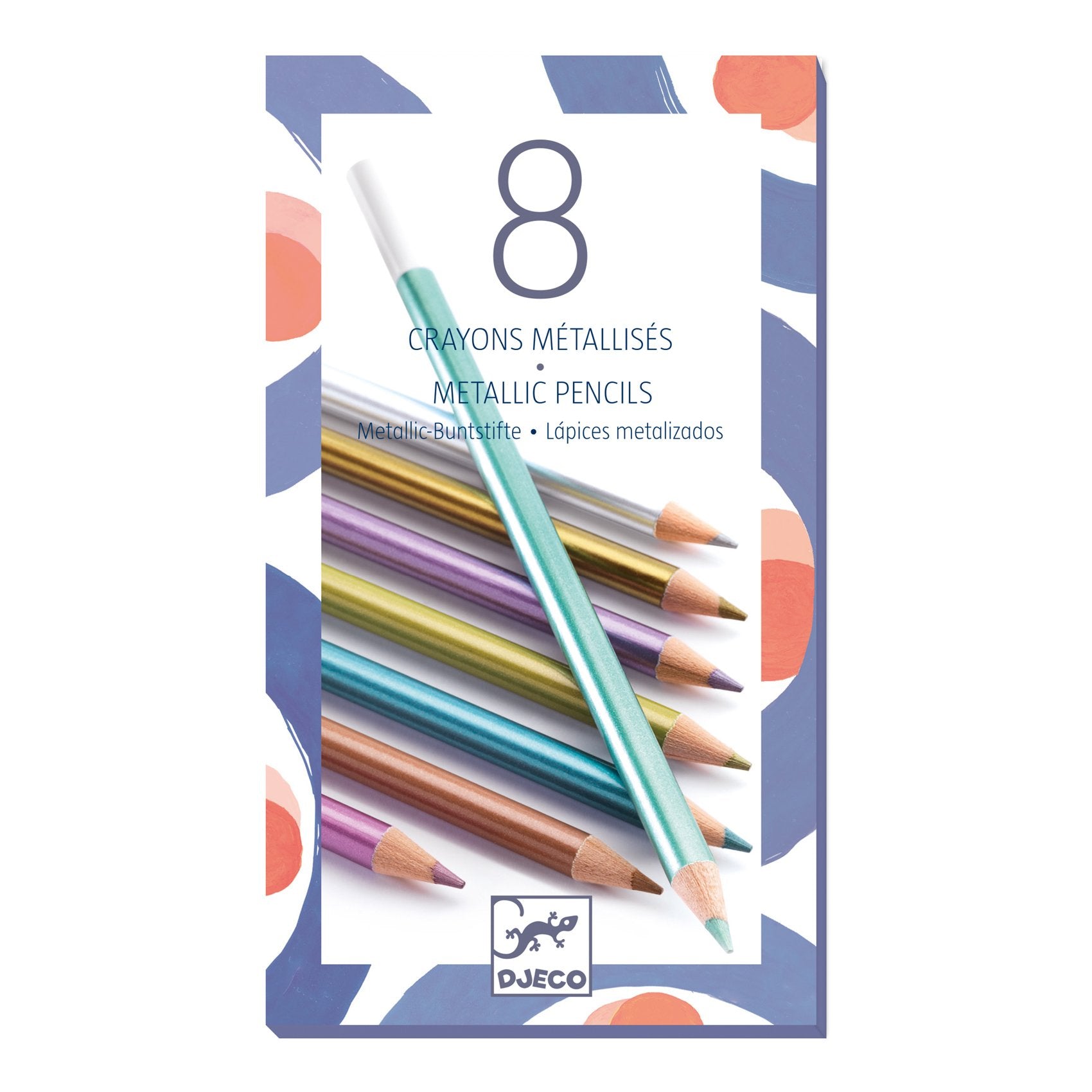 Djeco Set of 8 colored pencils | Metallic