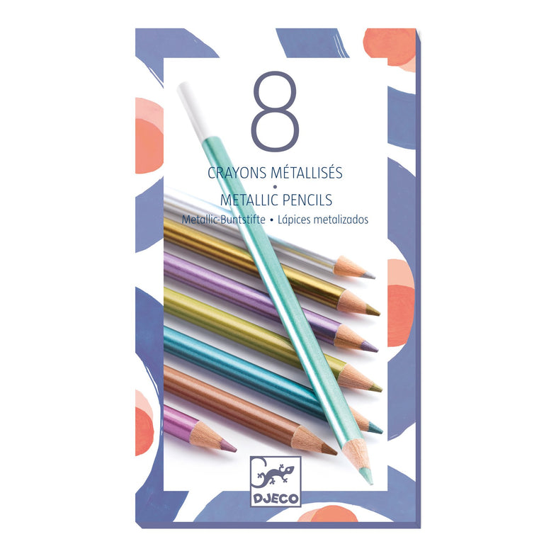 Djeco Set of 8 colored pencils | Metallic