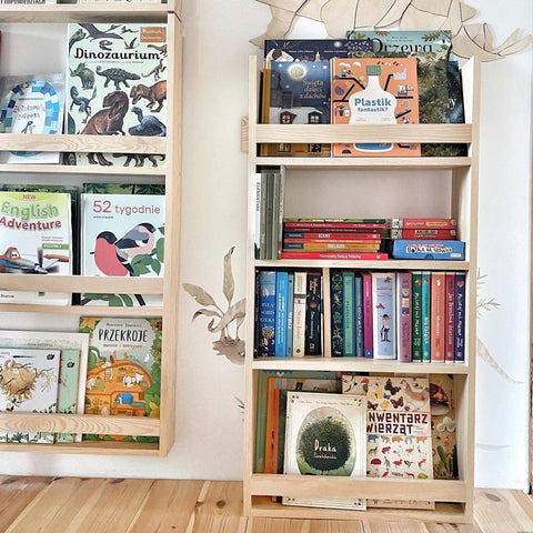 Bambooko Wooden bookcase wide natural