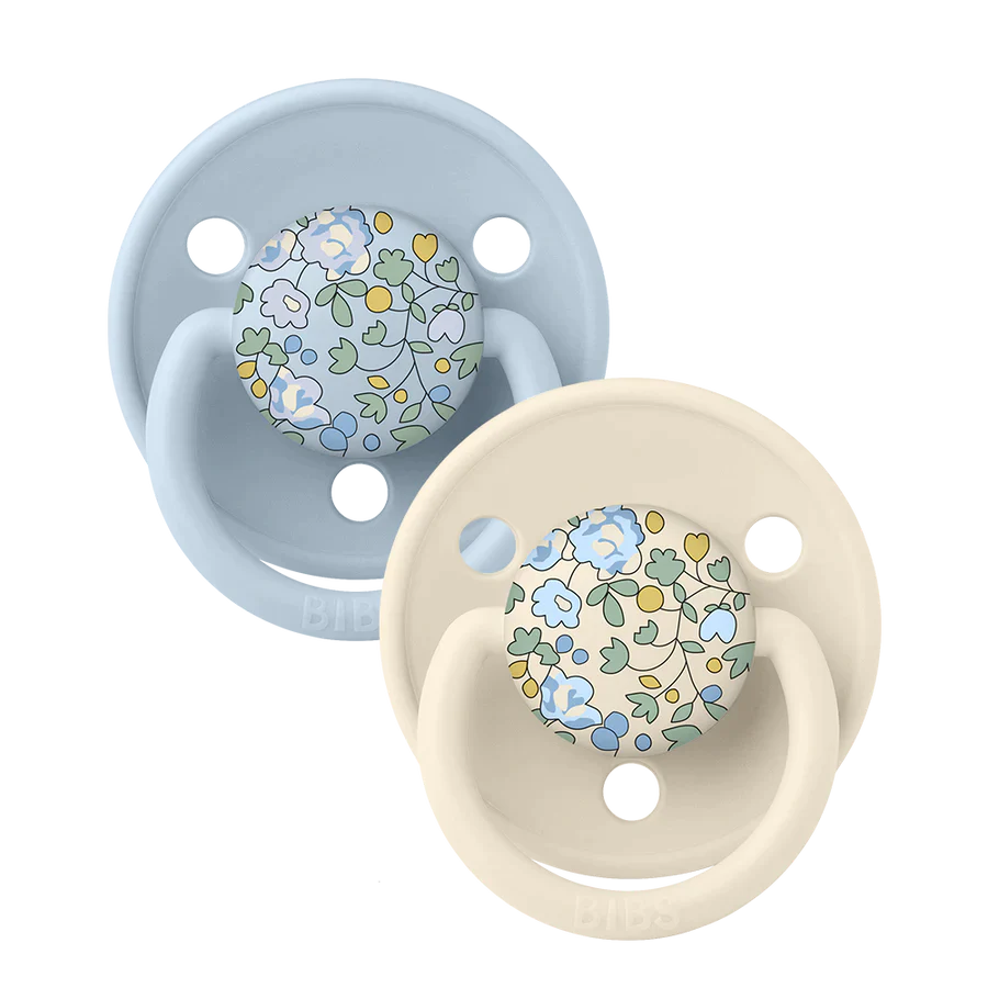 Bibs Deluxe pacifier around silicone 2 pack | Eloise - Baby Blue Mix