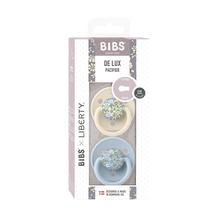 Bibs Deluxe pacifier around silicone 2 pack | Eloise - Baby Blue Mix