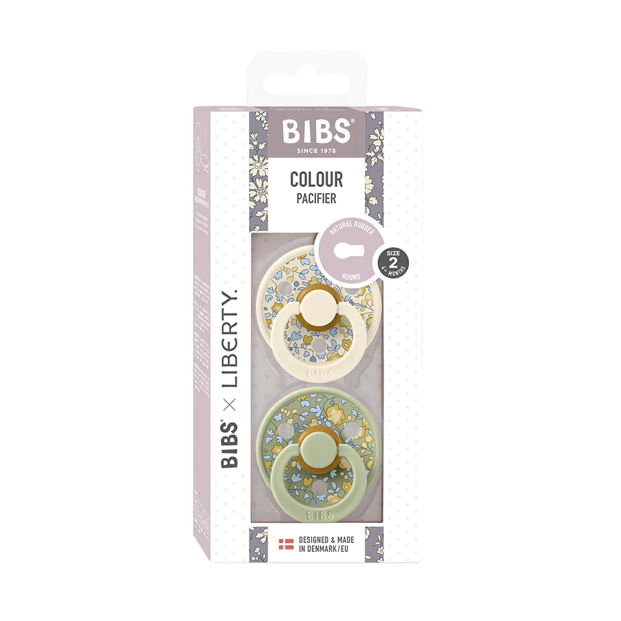 Bibs pacifier latex 0-6 months 2 pack | Eloise - Sage Mix