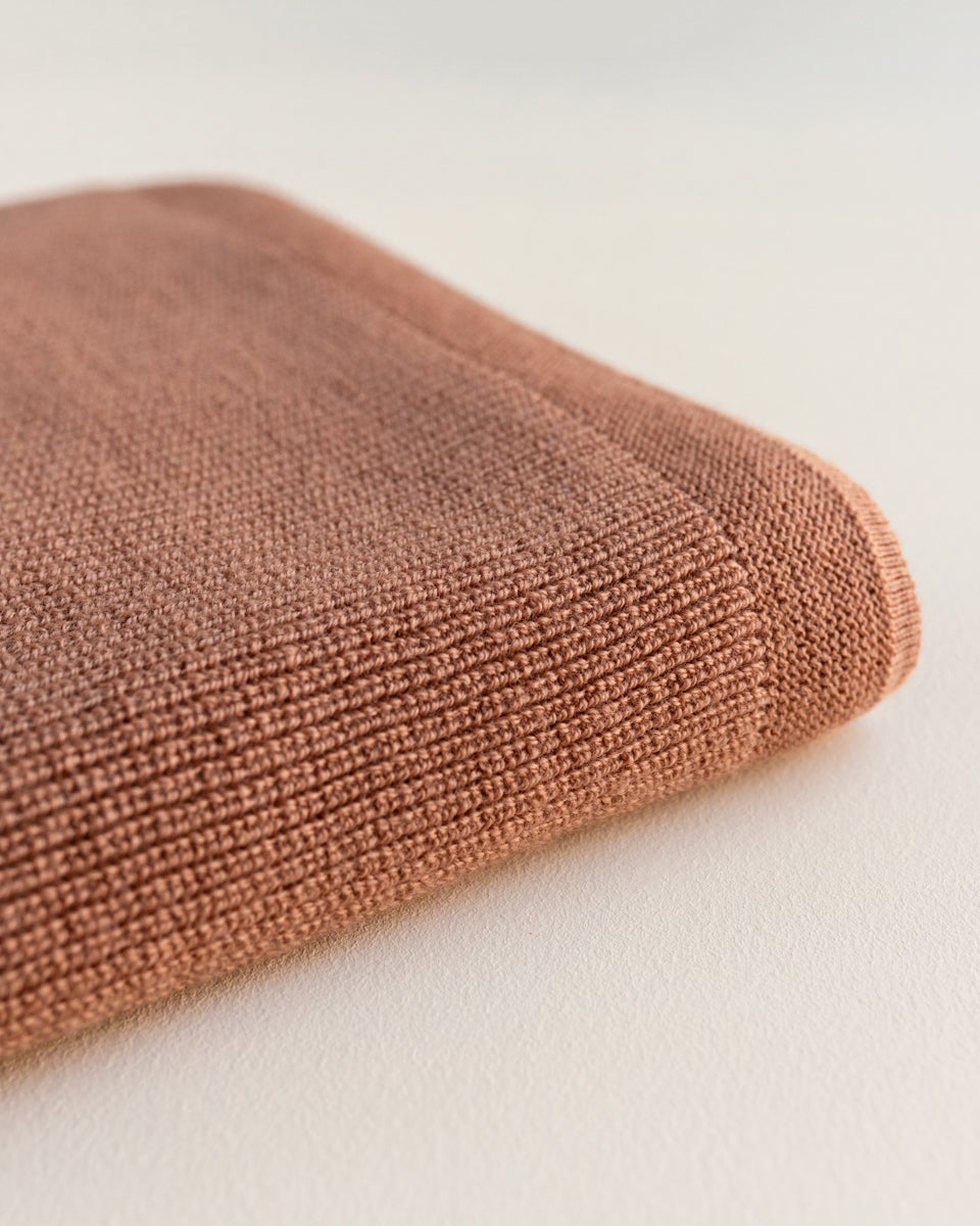 Hvid Blanket Felix | Terracotta