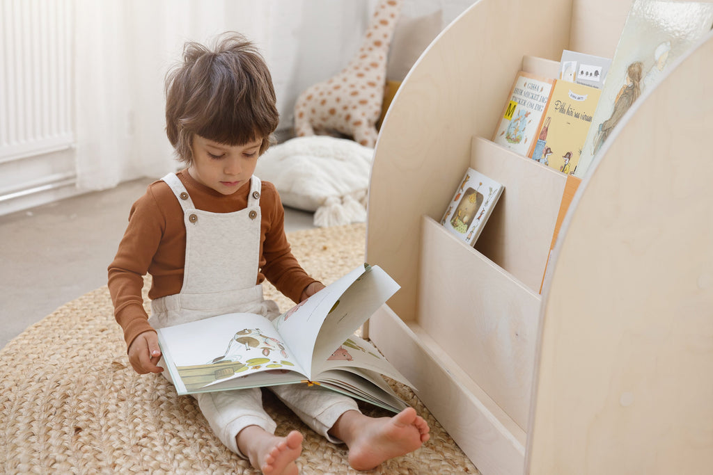 Fitwood Montessori Bookshelf | Beech wood White