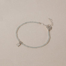 Galore Bracelet Birthstone March Aquamarine & Tag | Silver