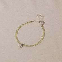 Galore Bracelet Birthstone September Peridot & Tag | Silver