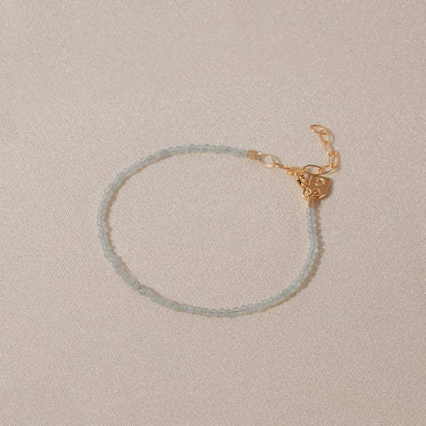 Galore Bracelet Birthstone March Aquamarine | Gold