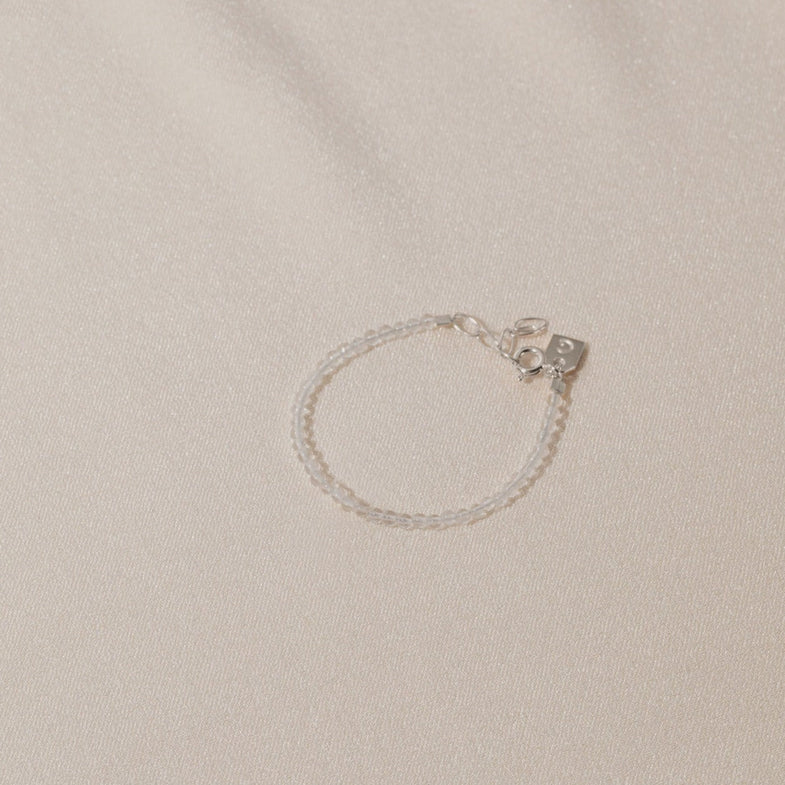 Galore Bracelet Birthstone April Crystal Quartz | Silver