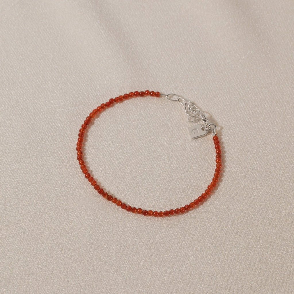 Galore Bracelet Birthstone July Carnelian | Silver