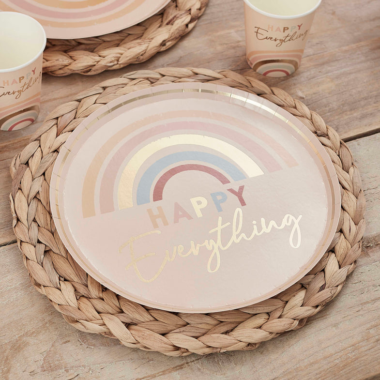Ginger Ray Set 8 Cardboard Plate | Happy Everything