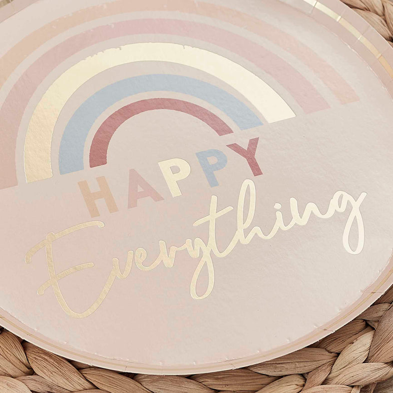 Ginger Ray Set 8 Cardboard Plate | Happy Everything