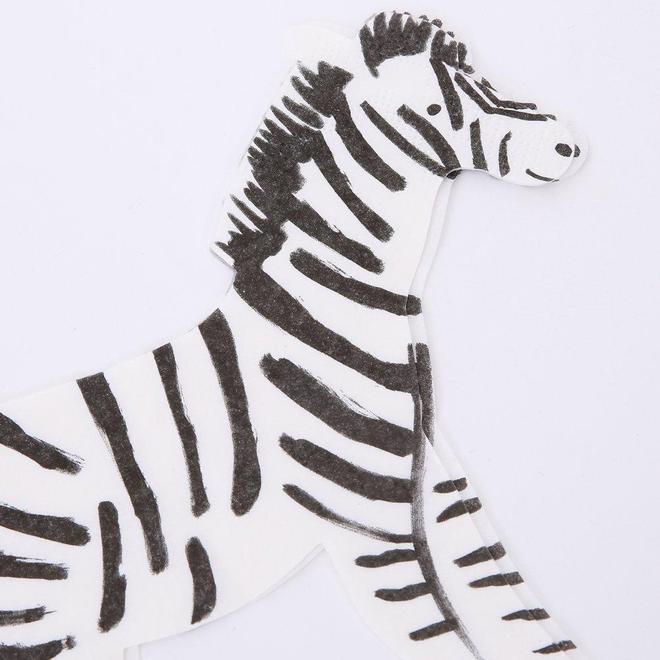 Meri Meri Set 20 paper napkins | Zebra
