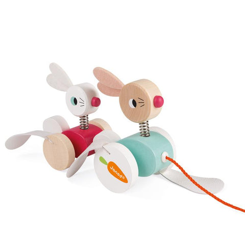 Janod Zigolos Pull Toy Rabbit