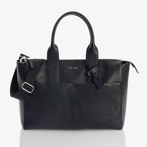 Jem + Bea Jemima Diaper Bag | Black Silver
