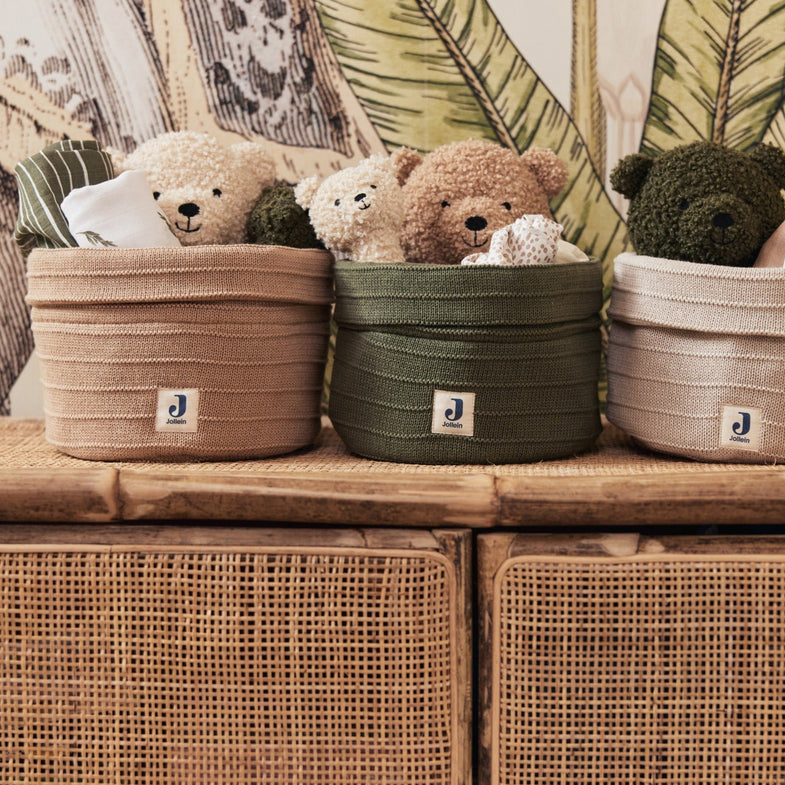 Jollein Storage basket for Commode | Pure Knit Biscuit