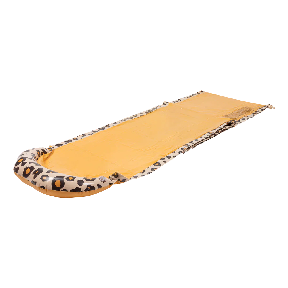 Swim Essentials water slide inflatable | Beige leopard print