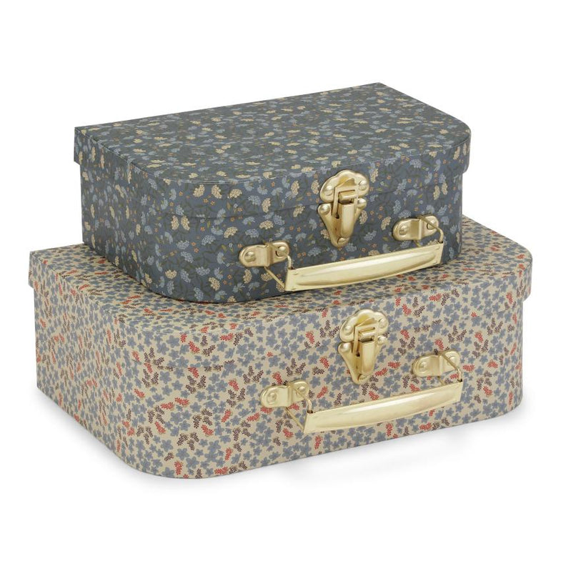 Konges Sløjd 2-Pack LugGage Suitcase | Champ Bleu /nuit des Fleurs