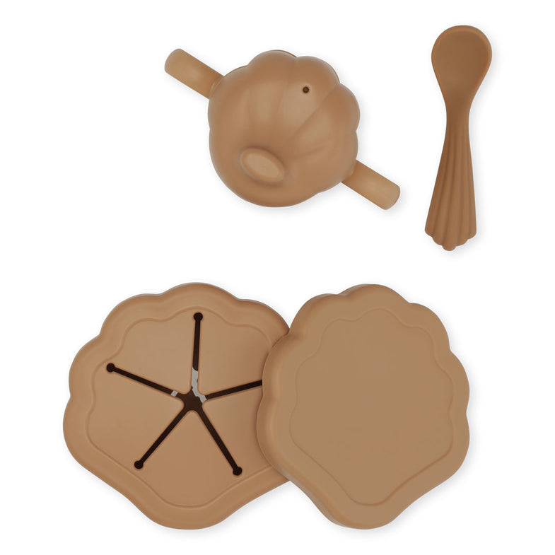 Konges Sløjd Silicone Dining Set Baby Clam | Bisquit