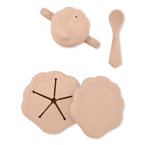 Konges Sløjd Silicone Dining Set Baby Clam | Strawberry Ice