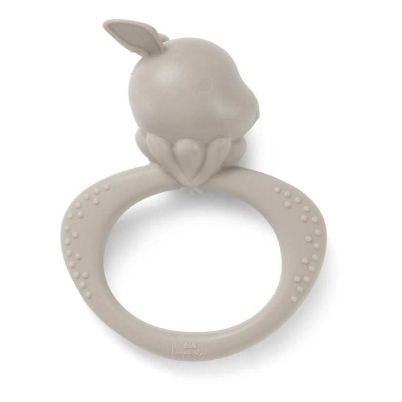 Konges Sløjd Silicone Teether Ring Rabbit | Warm Grey *