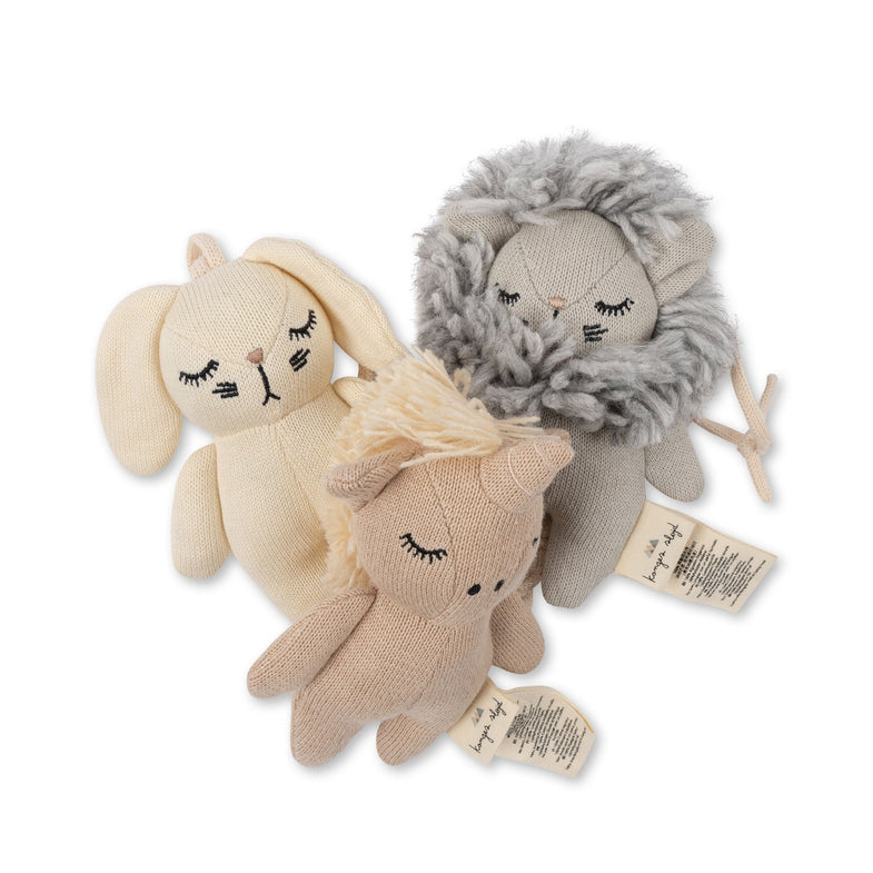 Konges Sløjd Activity Toys 3-Pack | Lion /Rabbit /Unicorn
