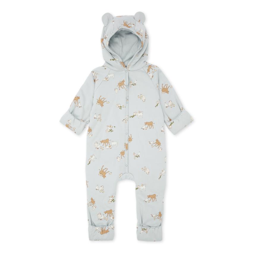 Konges Sløjd Classic Onesie With Hood | Farm Blue