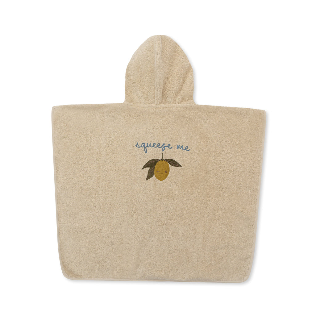 Konges Sløjd Terry Poncho Embroidery | Lemon