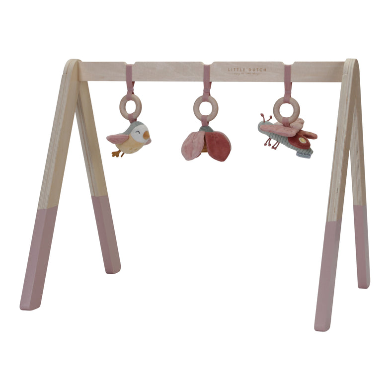 Little dutch wooden baby gym with toys - Flowers & Butterflies