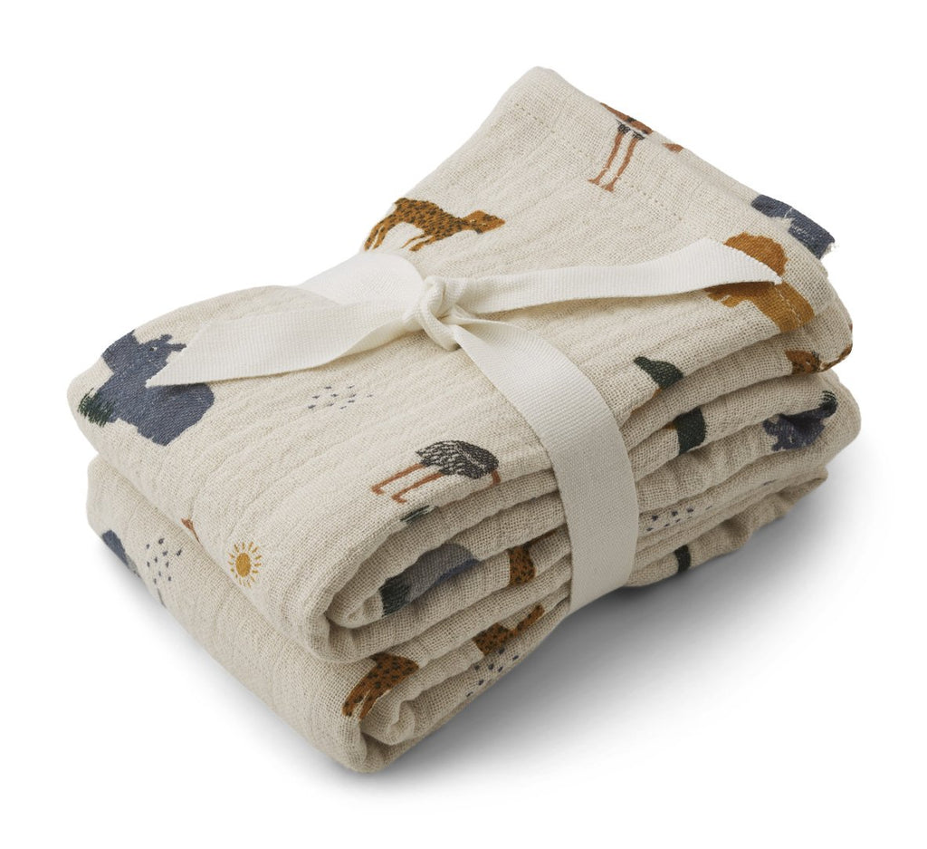 Lewood Lewis Set 2 Hydrophilic Cloths 70x70cm | Safari Sandy Mix