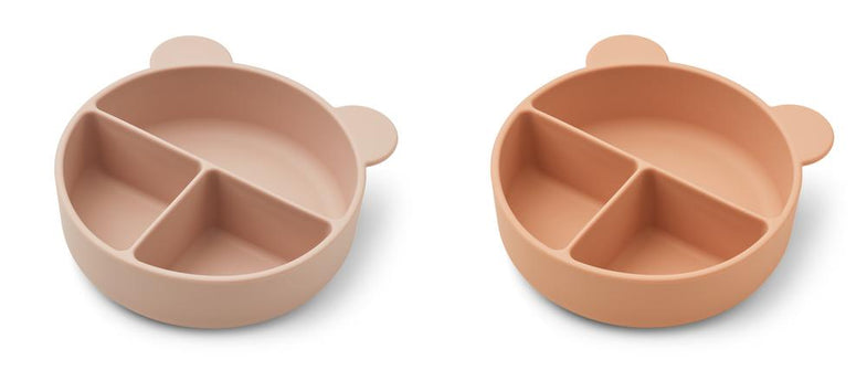 Liewood Connie Divider Bowl 2-Pack | Rose Mix