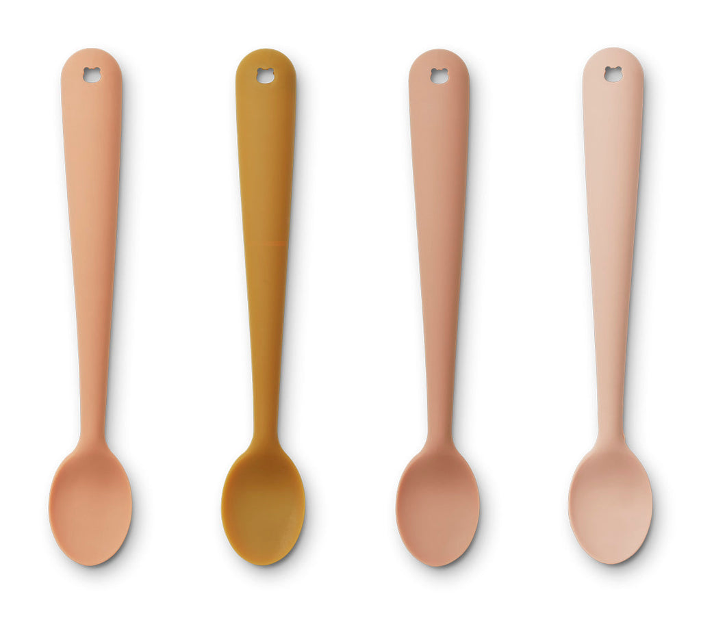 Liewood Siv Feeding Spoon 4-Pack | Tuscany Rose Multi Mix