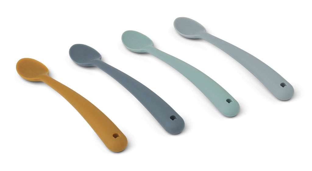 Liewood Siv Feeding Spoon 4-Pack | Blue Multi Mix