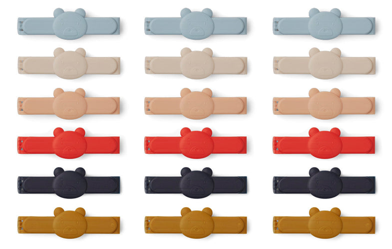 Liewood Gonzo Bag Clips 18-Pack | Mr Bear /Multi Mix