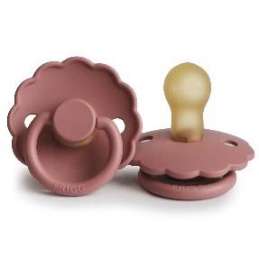 Frigg Daisy Latex Pacifier 0-6m | Powder blush